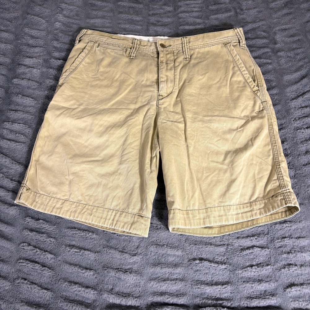 Polo Ralph Lauren Relaxed Fit Khaki Chino Shorts Mens 34 Tan Cotton Flat Front